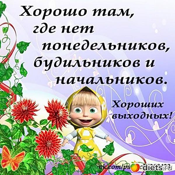 Добрых выходных картинки веселые