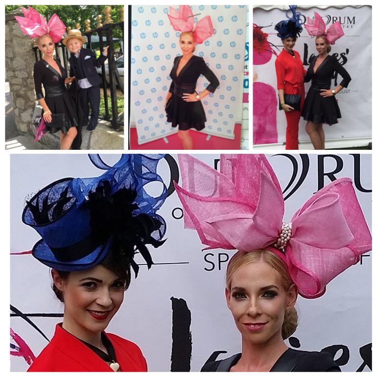 ForeverFab1's tweet photo. Thank you to @MGMillinery for making @EsmeWallace &amp; myself such stunning pieces for yesterday's @TheRDS Ladies Day http://t.co/X6O32G1eUi