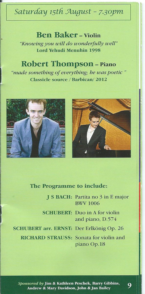 Why not join us for a great summer evening concert in a beautiful country church? Book now!