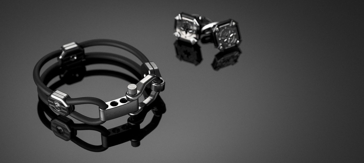 Solloshi's tweet photo. Nautical Titanium Bracelet.No less than twelve pieces of precision-milled titanium parts build up the shackle. http://t.co/PdkumjRooa