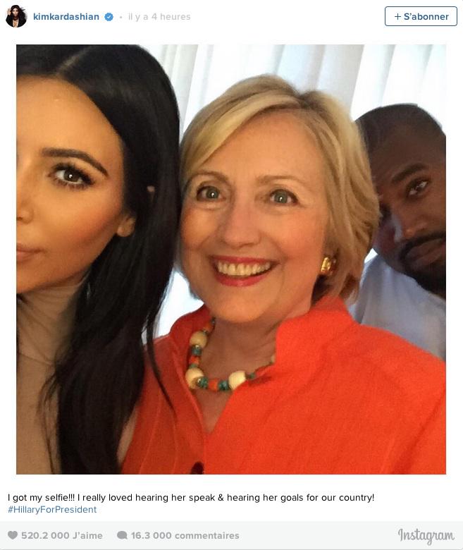 #CherryJuice: Kimye Takes A Selfie With Hilary Clinton! (Photos)