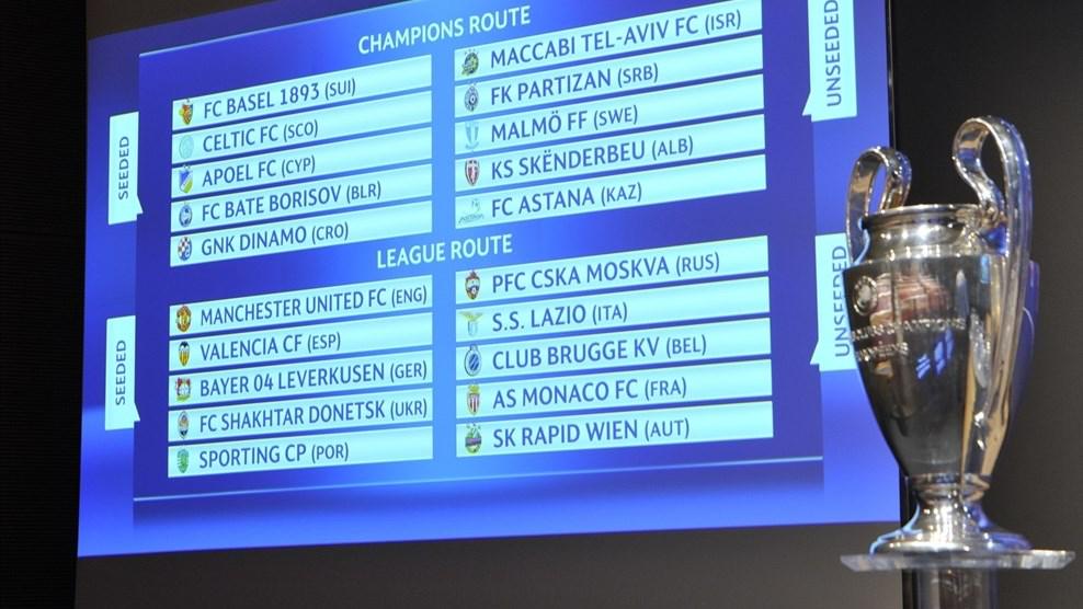 ChampionsLeague's tweet photo. Today is the day! We approach the final qualifying hurdle: the play-offs.
#UCLdraw LIVE at 12CET. Excited? http://t.co/Y3u11YsYEP
