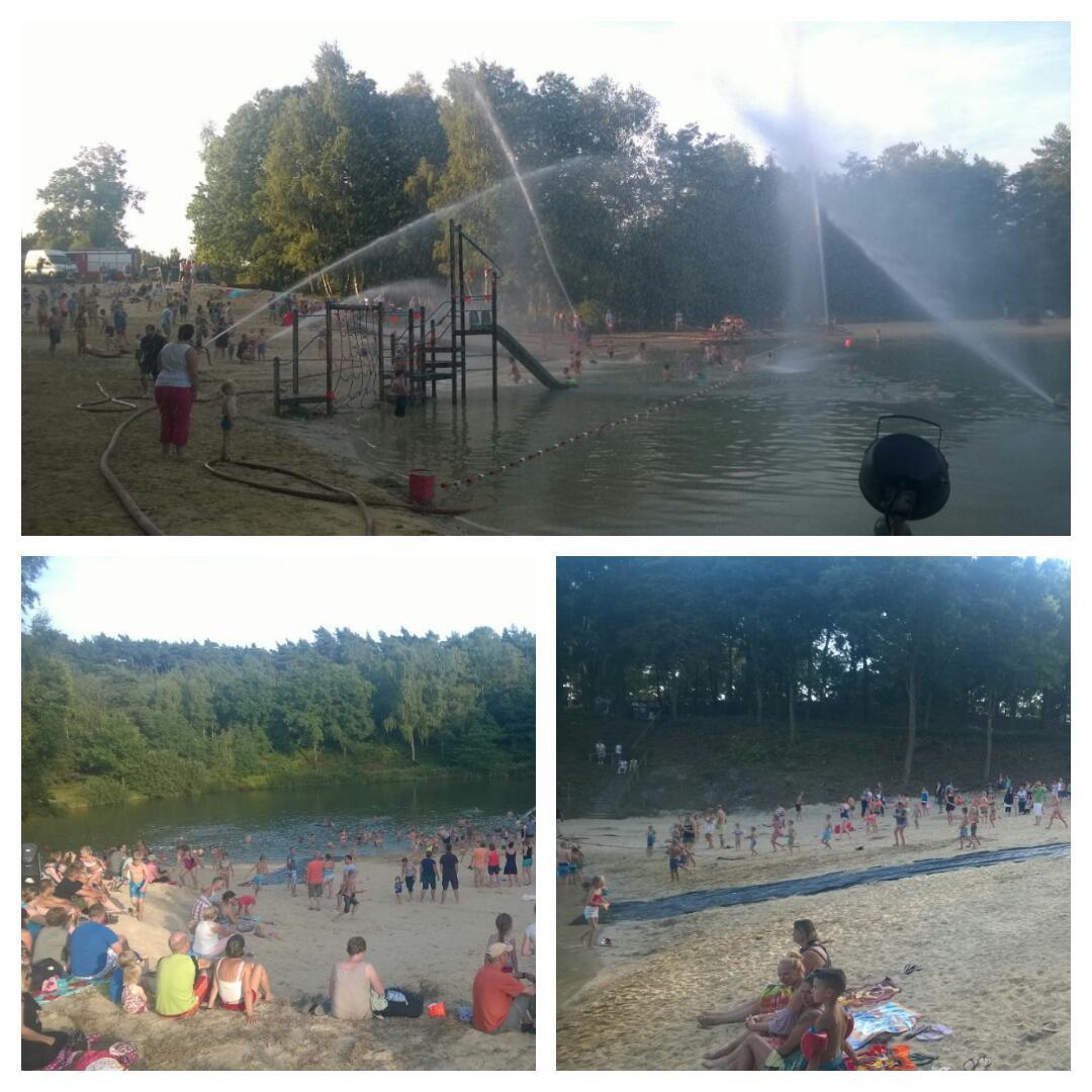 Het #waterspektakel aan het strandbad van <a href="/ParkMaasduinen/">Droompark Maasduinen</a> trok uiteindelijk zo'n 350 bezoekers. Een geslaagde avond!