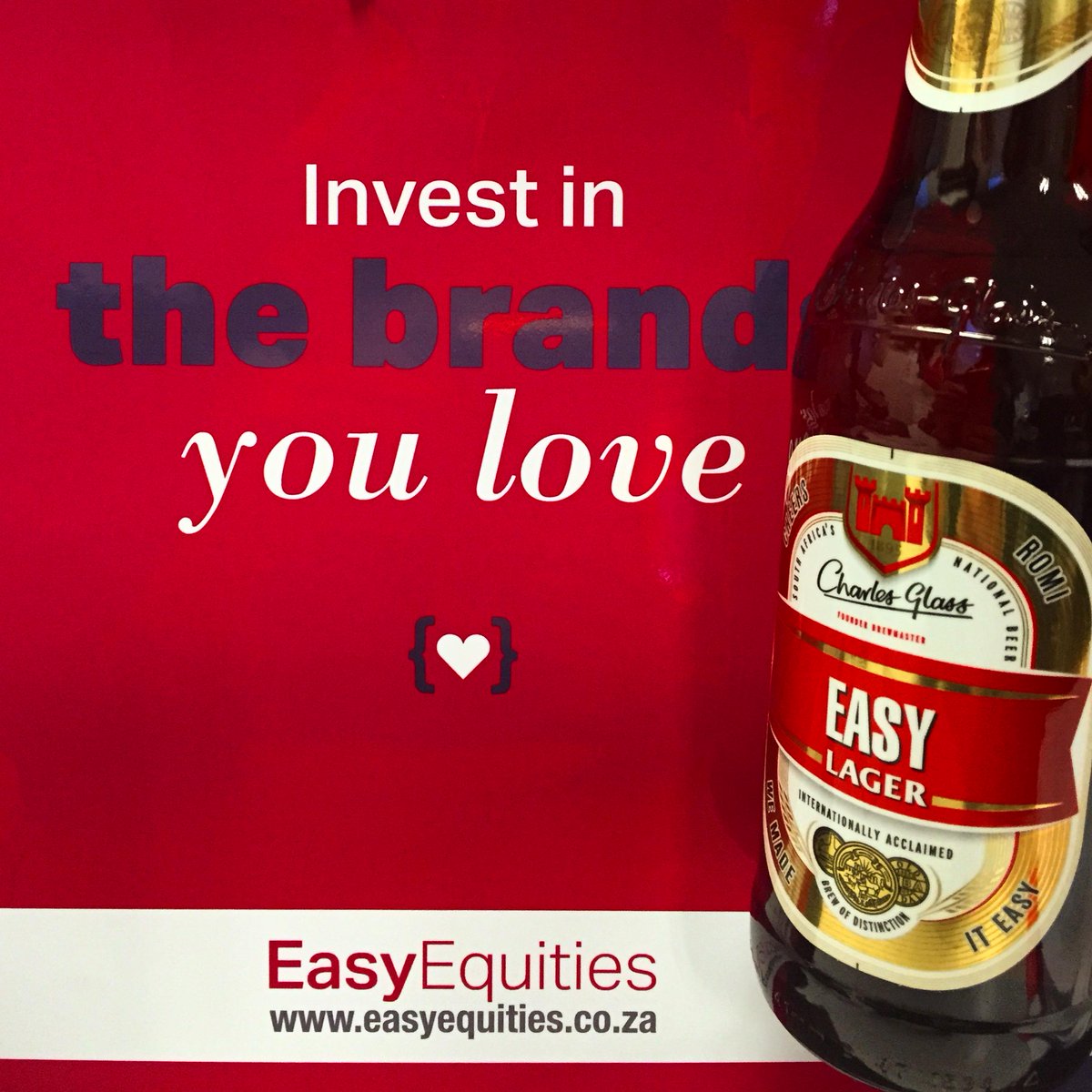 EasyEquities's tweet photo. Investing in the brands you love. You've tasted it, now invest in it!
#EasyLager @SABMiller
http://t.co/4u6FSYZY4v http://t.co/AdbOCocpy0