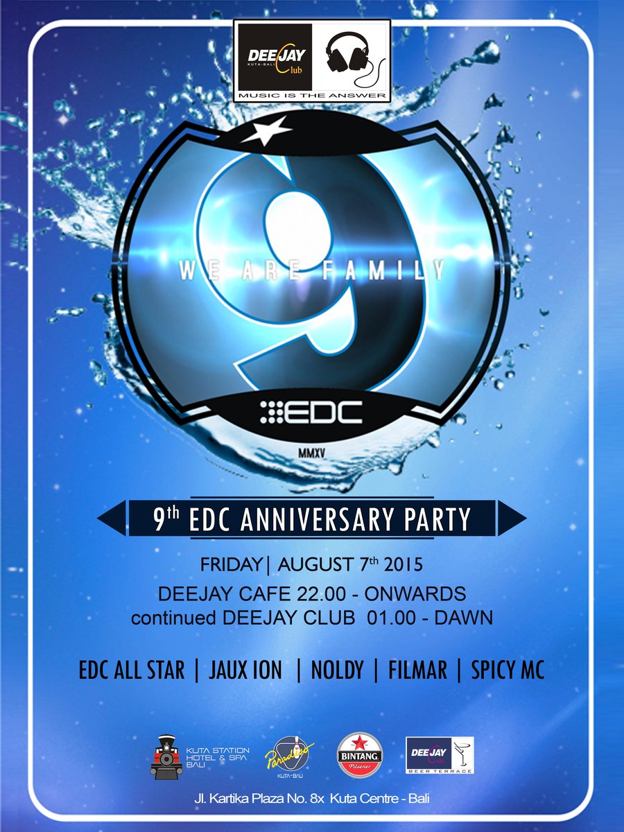 TONITE gonna be BIG! <a href="/ClubbersBali/">Clubbers Bali</a> dont missed BIG EVENT #WeAreFamily 9th EDC anniversary <a href="/goezd_edc/">GoezD</a> <a href="/TraBillo_EDC/">Tra'Billo</a>
