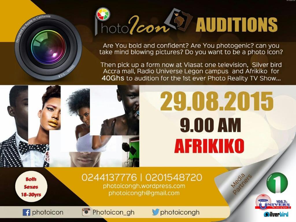 photoicongh's tweet photo. Be an icon now on the first ever Photo TV reality show on Viasat one television http://t.co/VahtdPoksG
