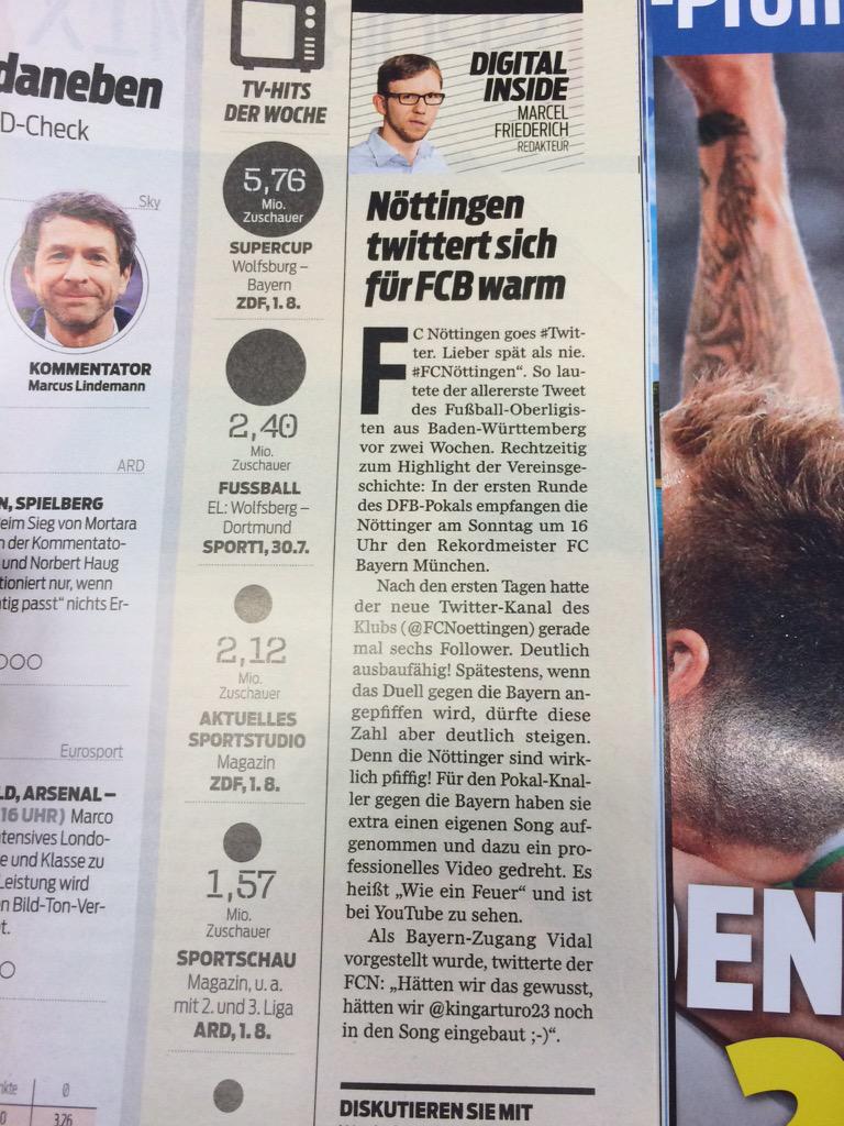 Twitter-Pokaaaaaalfieber beim FC Nöttingen - inzwischen 46 Follower! :) <a href="/FCNoettingen/">FC Nöttingen 1957</a> <a href="/FCBayern/">FC Bayern München</a> <a href="/DFB_Pokal/">ysen</a> <a href="/SPORTBILD/">SPORT BILD</a>