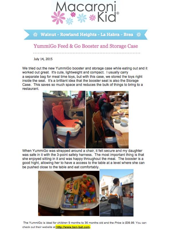 yummigo booster seat