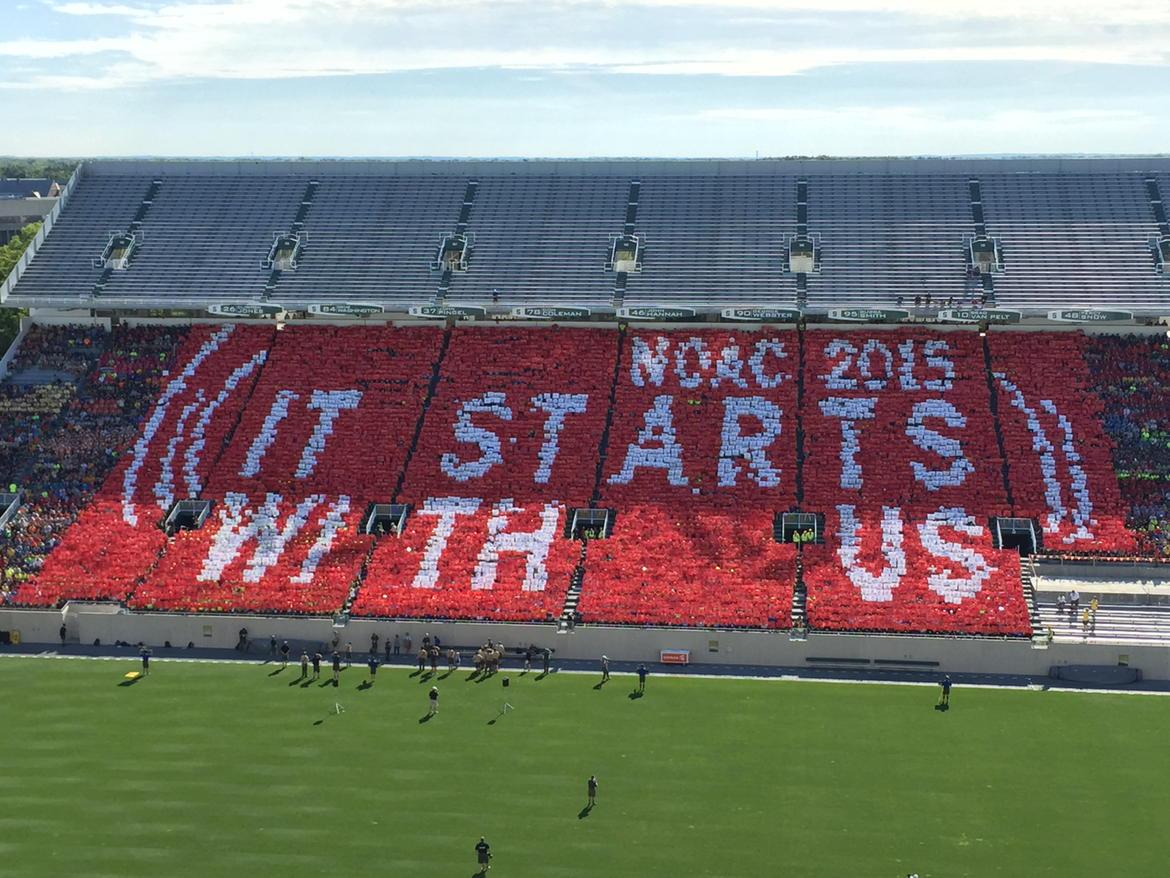 markfellows's tweet image. .@oanoac message @michiganstateu Spartan Stadium