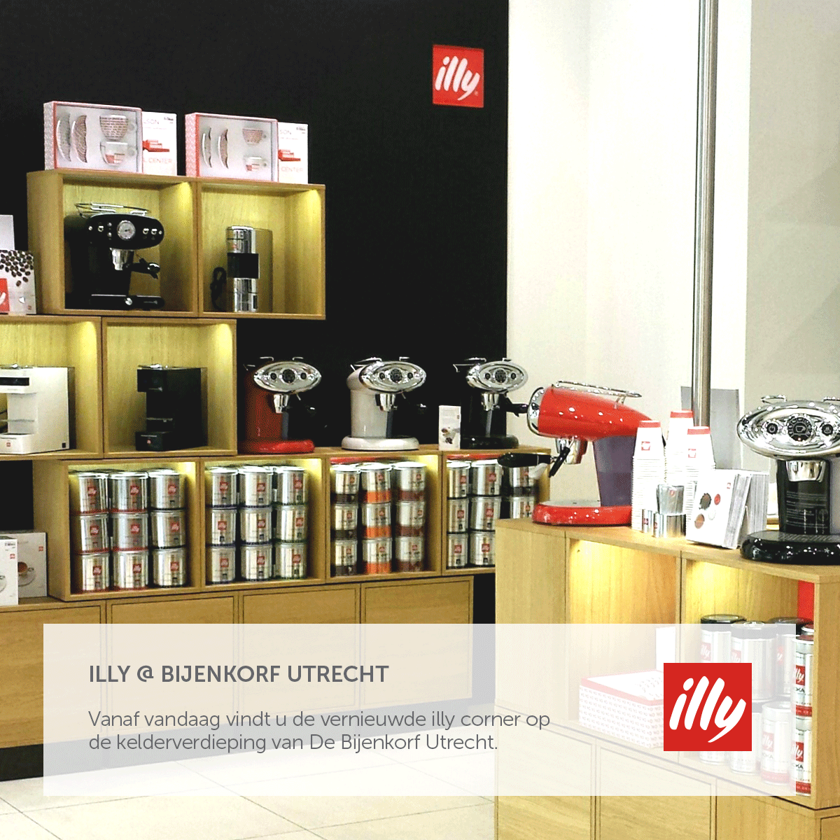 Kom dit weekend langs in <a href="/deBijenkorf/">de Bijenkorf</a> Utrecht voor de ultieme koffiebeleving in de kelder! #illy #caffe #Utrecht