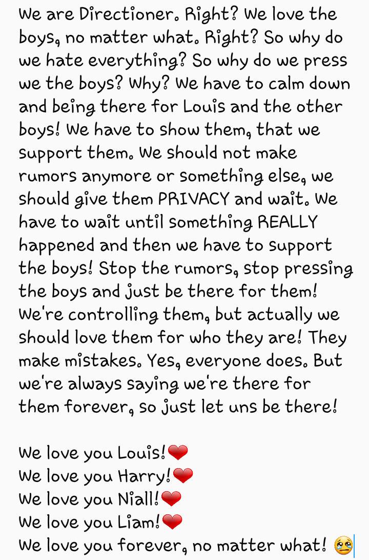 Nickiwincheste_'s tweet photo. #LouisWeLoveYou #Louiskeepsmiling #louisdesrveprivacy #onedirectiondiserveprivacy !! XX http://t.co/Qin6z70NZu
