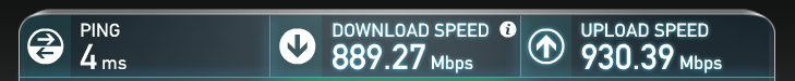 RevolverAgency's tweet photo. Holy Moly.  889Mbps Download. 930.39Mbps Upload. #SuperFast #InstantSync http://t.co/CBcyDvub8U