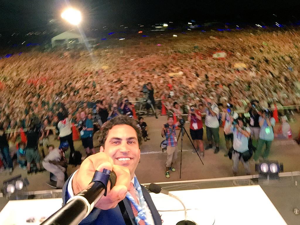 A historic selfie with waves of 35000 scouts during my closing remarks at #WSJ2015. <a href="/worldscouting/">World Scouting</a> <a href="/UN/">United Nations</a> #YouthDay