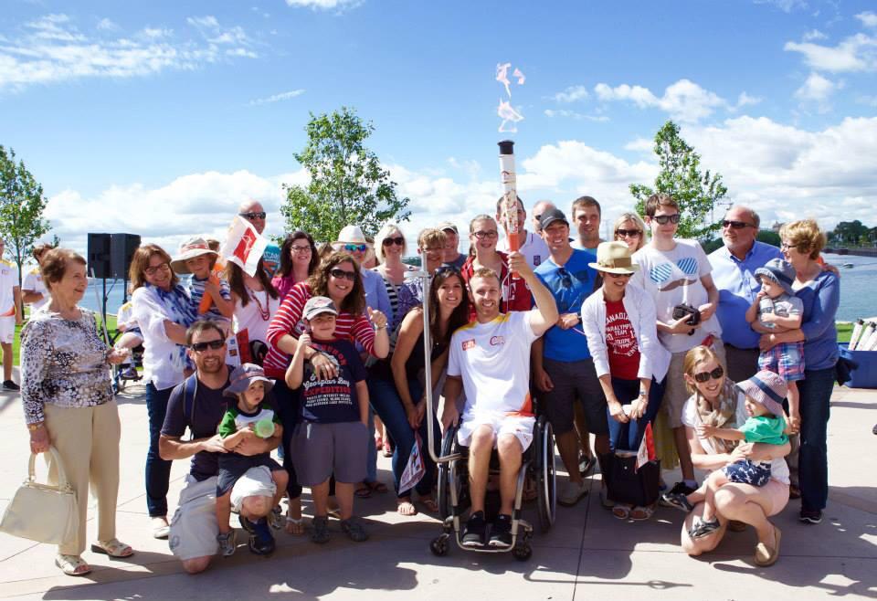 colleen_davy's tweet photo. A great shot of @BWAGG and all of his supporters from Wednesday's Torch Relay! @cityburlington @TO2015torch http://t.co/JCFUhXu0M3