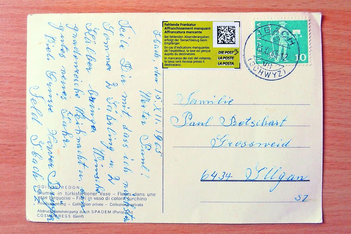 O Xrhsths Bote Der Urschweiz Sto Twitter Eine Postkarte Hat 50 Jahre Verspatung Der Empfanger Muss Porto Nachzahlen Http T Co U1p7s4t0ev Http T Co Y42gc98uib