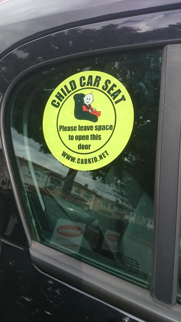 Thanks <a href="/EmmaLander2/">FarmersWife&Mummy🐑</a> <a href="/CarKidStickers/">CarKidStickers</a> my child carseat sticker arrived today. Fingers crossed it works!!