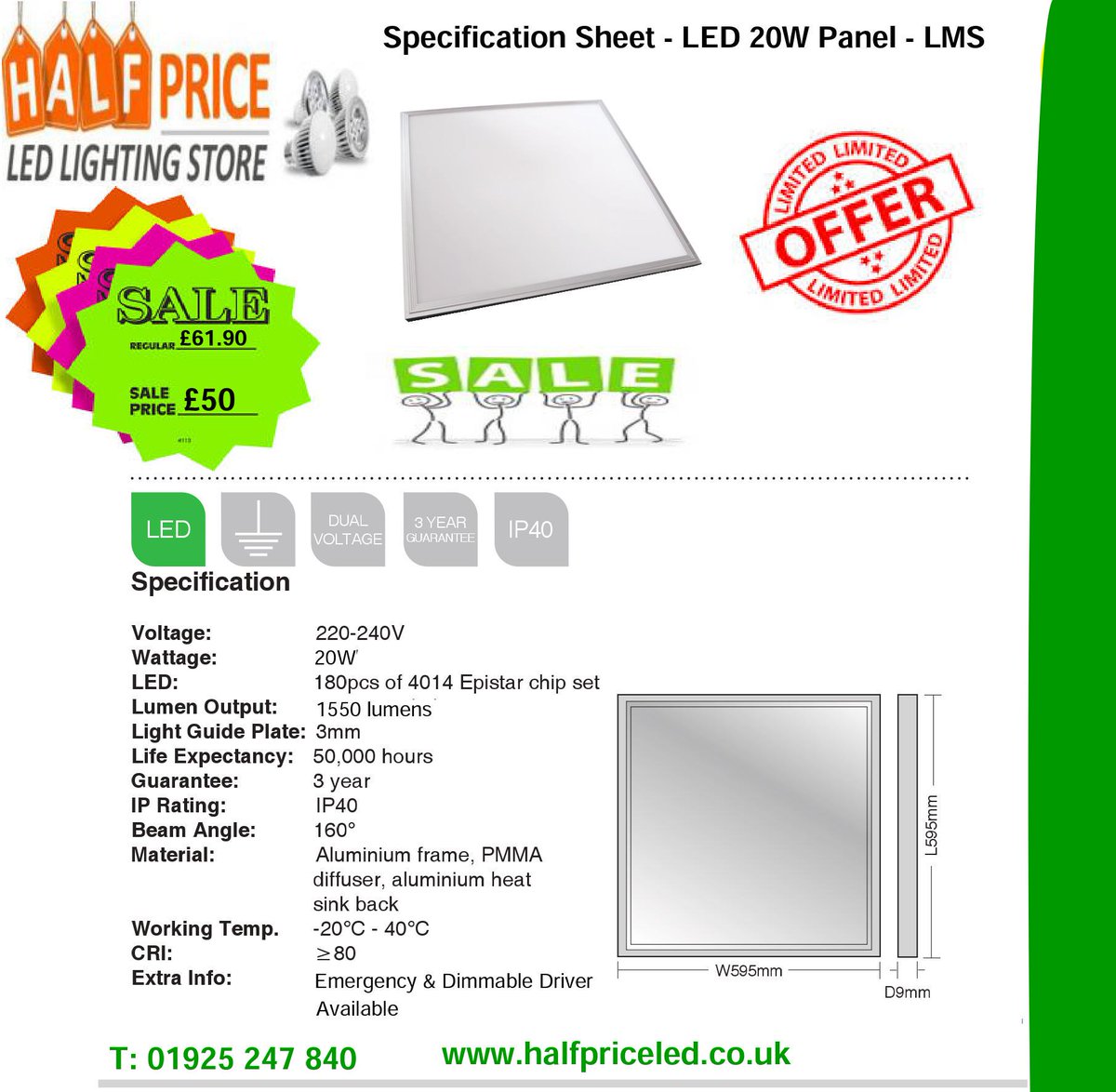 HalfpriceLED's tweet image. YOU DONT WANT TO MISS OUT on 20w LED Panels for only £50 (limited offer) For more info contact 01925 247840 #LEDpanel