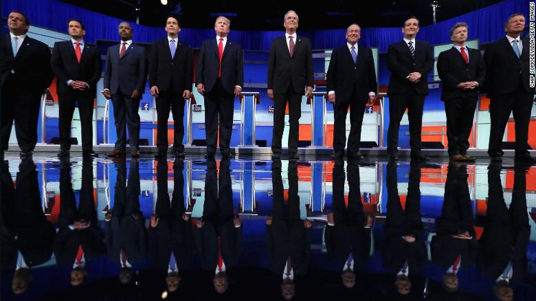 cnni's tweet image. Missed last night's #GOPDebate? Here's a quick roundup of 8 standout moments: cnn.it/1MRF4oR