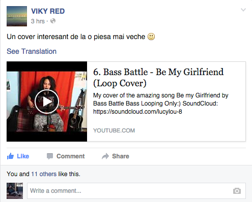 AishaAnimation's tweet photo. Both artists commented and SHARED my cover of Be my Girlfriend by #BassBattle &amp; #VikyRed. This just made my week! :) http://t.co/5DvmRjtyzN