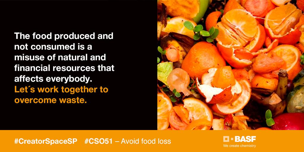 BASF's tweet photo. How can we make improvements to avoid waste in the food chain? #CreatorSpaceSP #Food_SP http://t.co/Yg1cE6MLuf http://t.co/ml5WaGkPVW