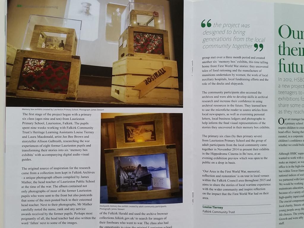 ARAScot's tweet image. Great article in #ARCmagazine from @FCTrust about #FalkirkArchives and #ww1 #memoryboxes