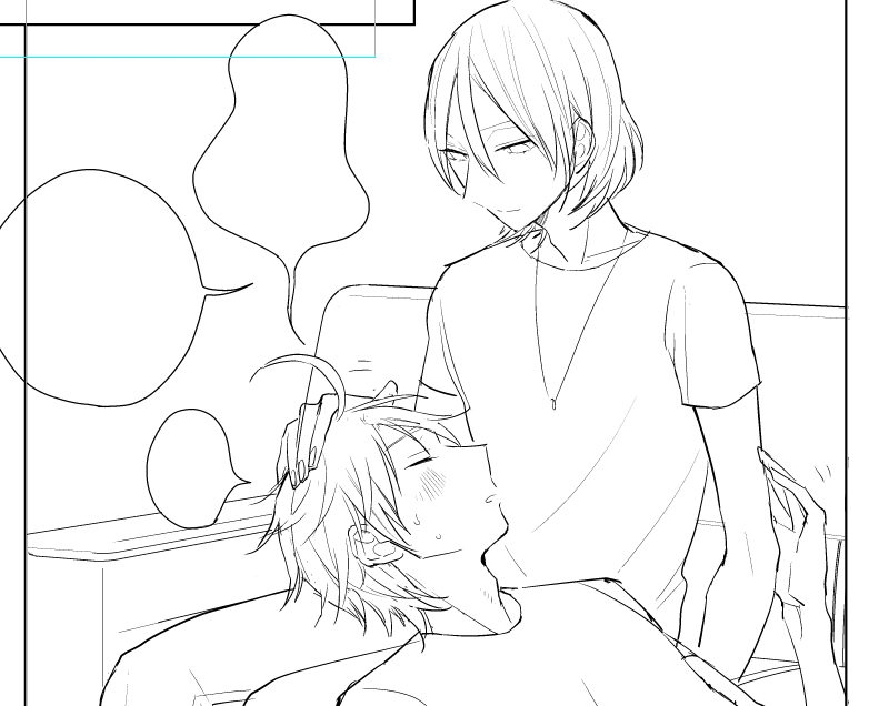 おまけの漫画…またグレスケの塗り方を忘れてしまった… 
