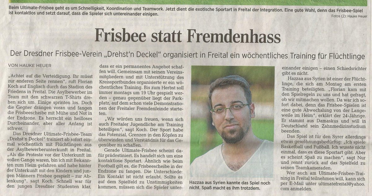 Großartige Aktion, Drehst'n Deckel!!! #RefugeesWelcome #Freital #Dresden