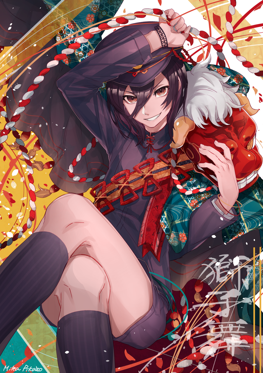 夏コミ新刊から一枚。獅子舞持った男の子です。 今回初めての男の子