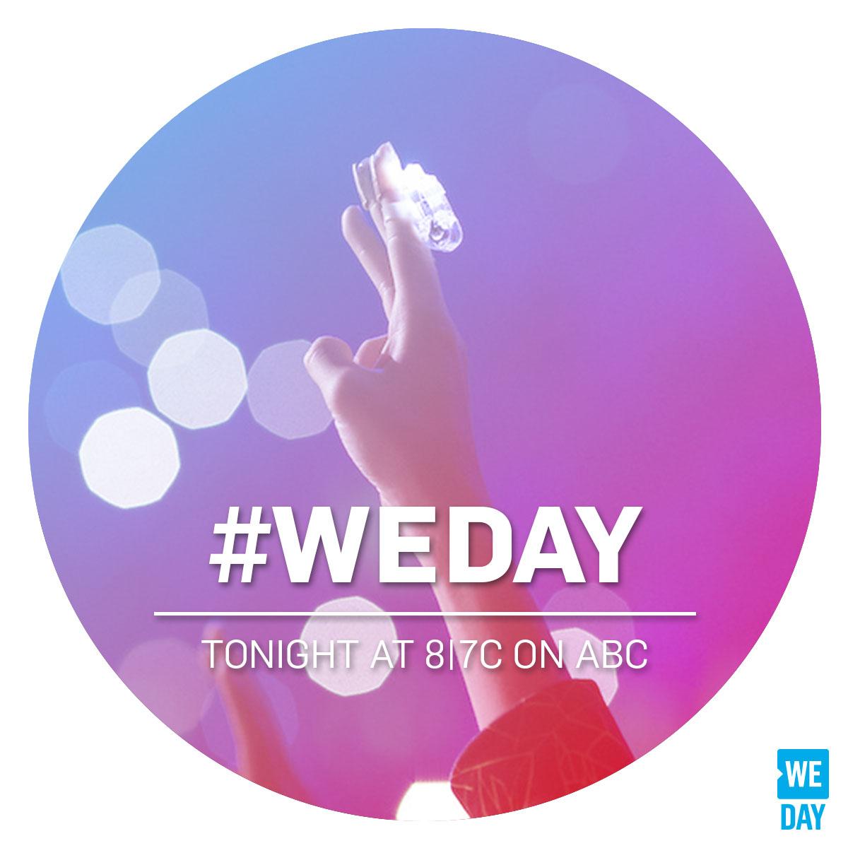 Not gonna lie... we might shed a tear. TONIGHT #WeDay airs at 8/7C on <a href="/ABCNetwork/">ABC</a>. Do not miss this for anything!!!