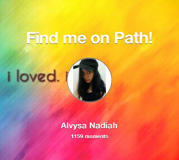 Alvysa_Papple's tweet photo. I've shared 1,159 memories with my friends on #Path - see them now at http://t.co/8u0cWx20qy! #thepersonalnetwork http://t.co/LJjqEcPBvO