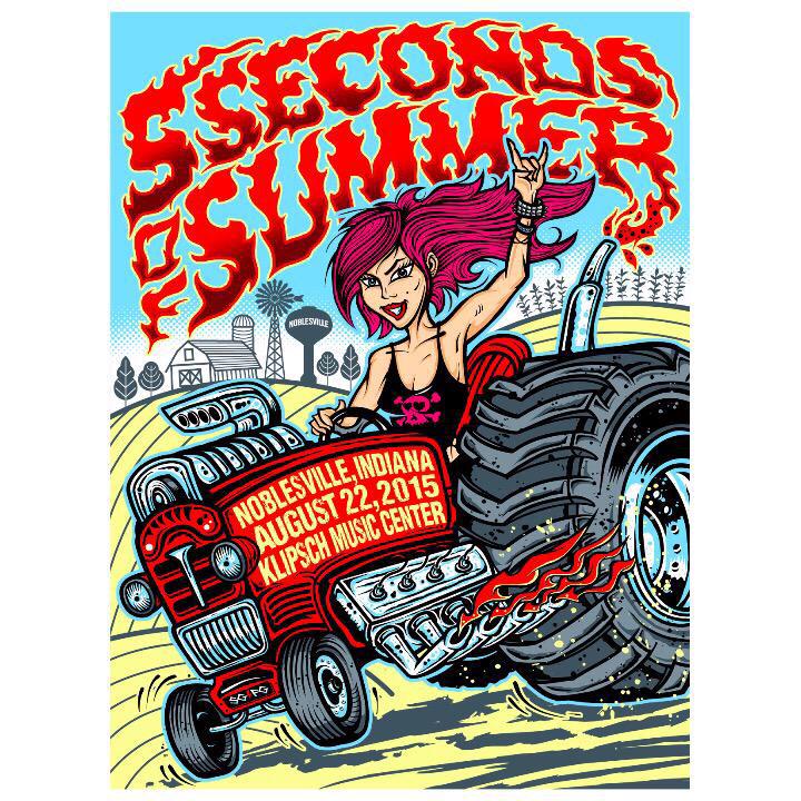 5SOS's tweet image. INDIANA 
22.08.2015