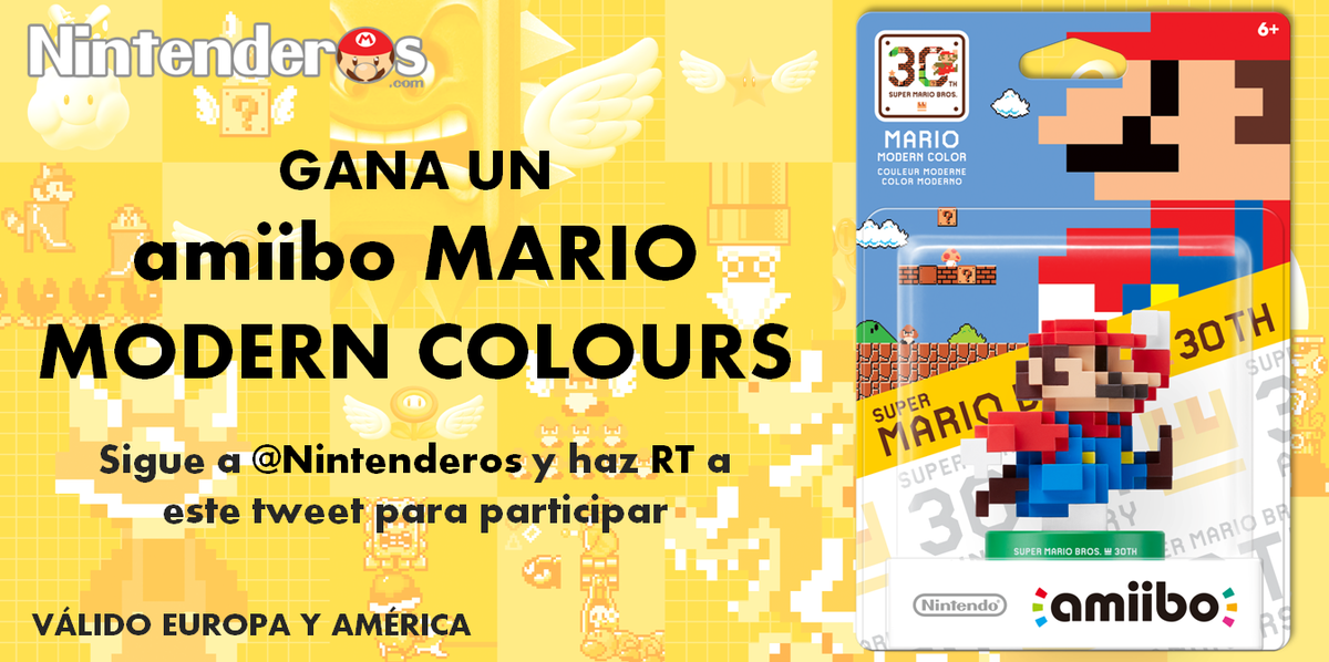Nintenderos's tweet photo. [Sorteo] Gana un #amiibo de Mario Modern Colours en Twitter. RT + Follow para participar http://t.co/SfPdwaLsOj http://t.co/XkqLJr7d0p