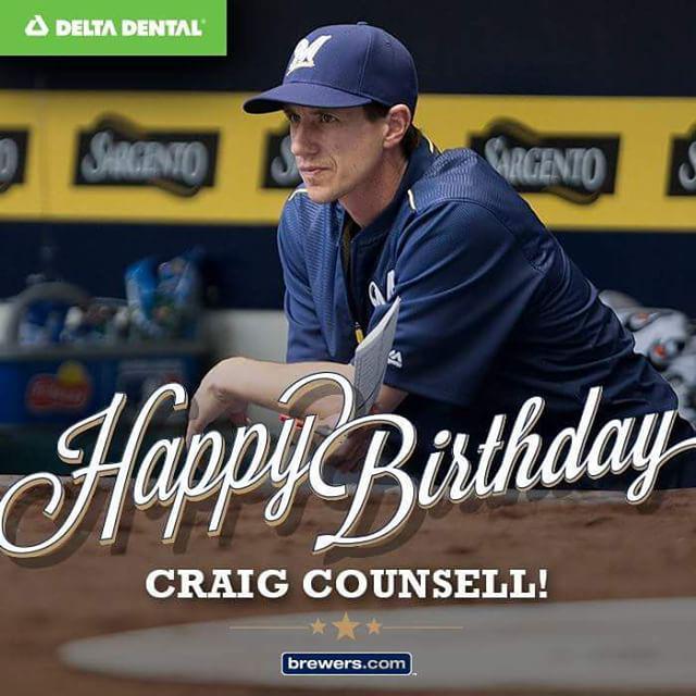 Happy birthday to The Milwaukee  Brewers  Craig Counsell.   