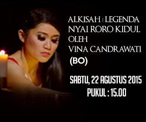 Datang ke GIK hari ini dan saksikan Alkisah : Legenda Nyai Roro Kidul oleh Vina Candrawati pukul 15.00