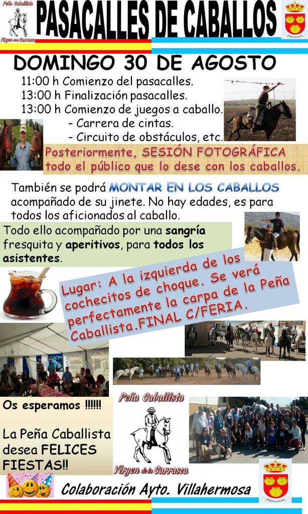 peacaballista's tweet photo. Con motivo de las fiestas patronales tendrá lugar un Pasacalles muy especial,con muchas sorpresas,OS esperamos!!! http://t.co/YJYUi8ofOv