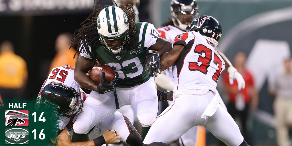 nyjets's tweet photo. #Jets end the half with their first lead of the preseason. #ATLvsNYJ http://t.co/G1d4WPFxGz