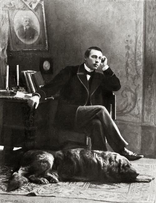 Twitter 上的Social Deception："Sergei Rachmaninoff and his dog Levko  http://t.co/l11twAscgt" / X