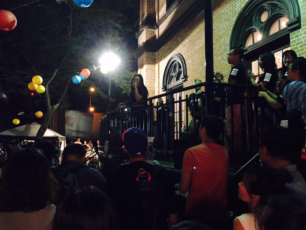 joby_jacob's tweet photo. .@awkwafina tearing it up tonight at Flushing Town Hall #FlushingNightOut http://t.co/gl4kXzN6eJ