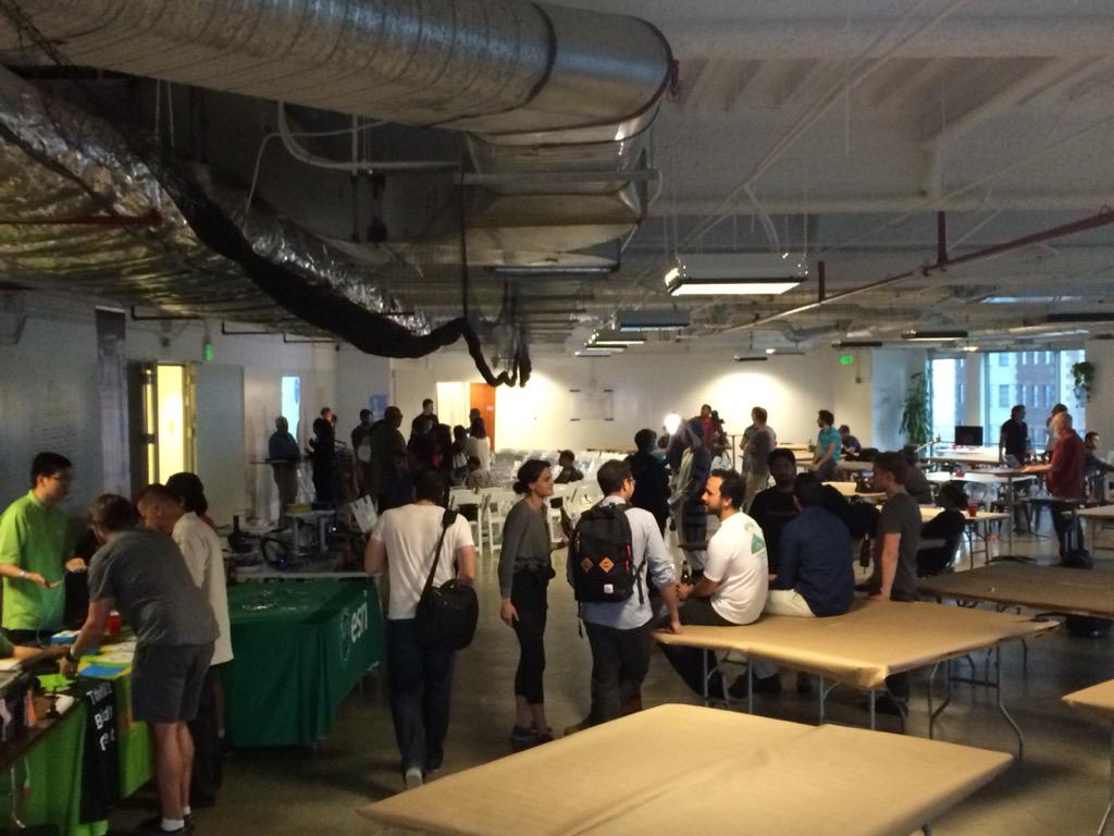 Spyfor's tweet photo. #coders #hacksters #UX #Hardware are all represented @_rhubarbstudios #waterhack @Esri @LAMayorsOffice http://t.co/5vsnwRUTN8