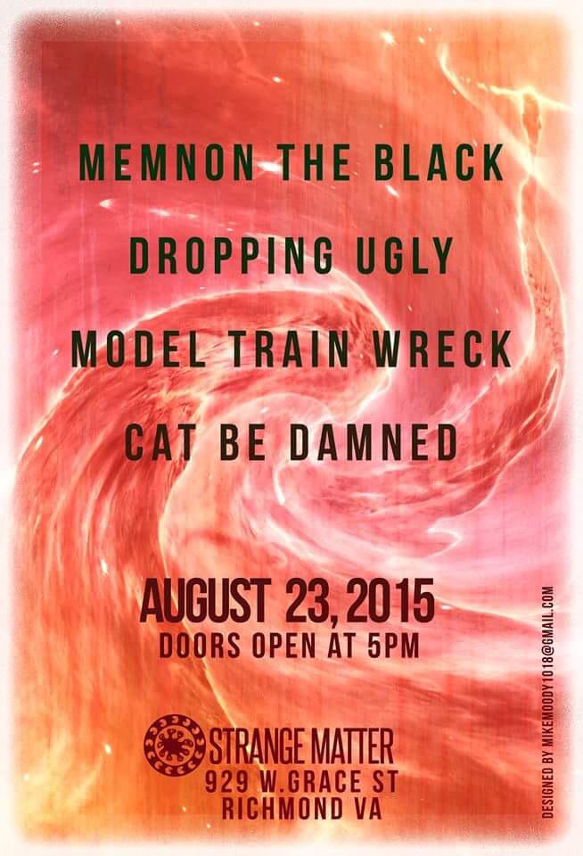 ModelTrainWreck's tweet photo. #RVAmusic - We are playing @smatter929 this Sunday at 5pm! $10 // Early show // it's gonna be #sick #shit http://t.co/N8Vtbitd12