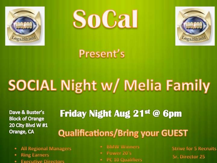 SoCalLS's tweet image. ** SoCal PRESENTS Social Night w/ ALL 3 Melia's **
