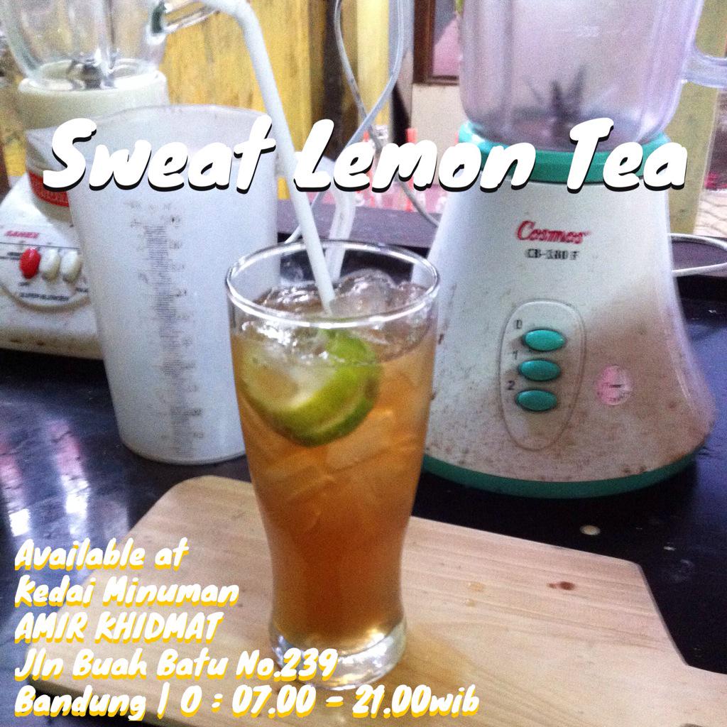 Sweat lemon tea Available at Kedai Minuman AMIR KHIDMAT Jln Buah Batu No.239 Bandung | O : 07.00 - 21.00wib