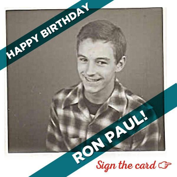 Happy 80th Birthday 
        Ron Paul. 

May God bless you with many more! 