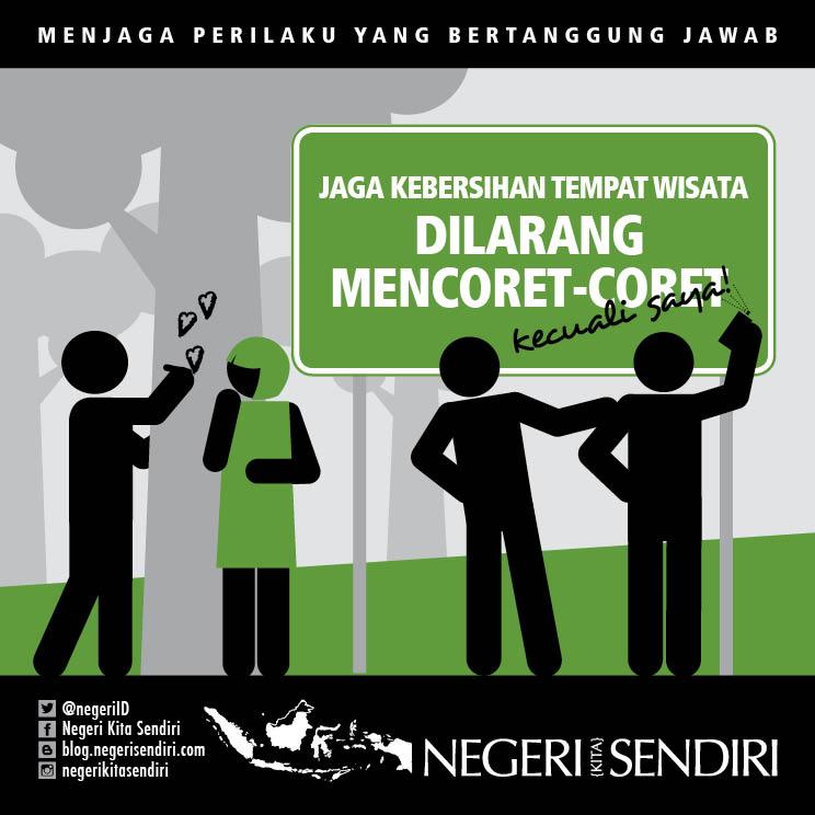 Jangan mau pacaran sama orang yang masih suka coret2 di tempat wisata #iklanmoraluntukbangsa