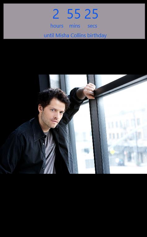 Oh my Gallifrey!! I just realized how close Misha Collins birthday is!! Happy early birthday !! 