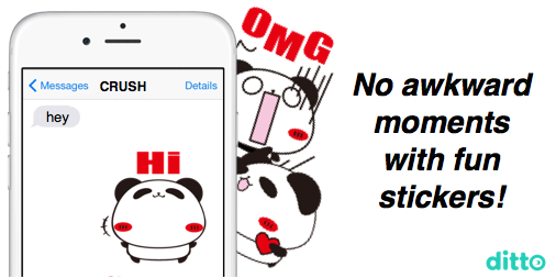 just_ditto's tweet photo. Can't find the perfect words? Send a cute sticker right from your keyboard.
New stickers on ditto: TapuTapu the Panda http://t.co/Xa6KNdBlW3