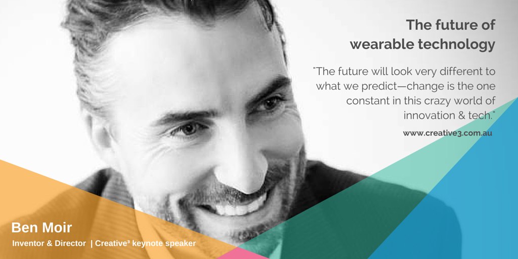 _Creative3's tweet photo. The future of #WearableTech with @wttmrwolf from @snepo @wearableX at #creative3 17 September #innovation #disruption http://t.co/Y445AvvjLw