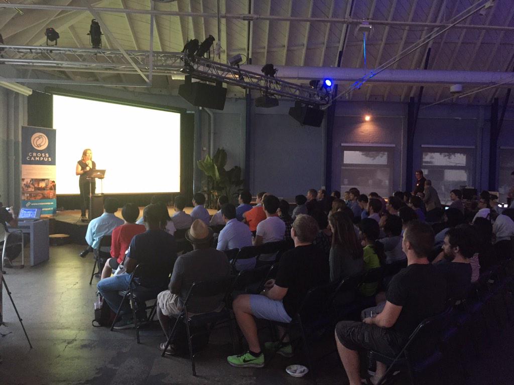 SergeRosas's tweet photo. LA Media Lab in full swing at @CrossCampusLA to celebrate @NewMetData's data scientist grads! @BixelExchange http://t.co/Eo6dj5UCW1