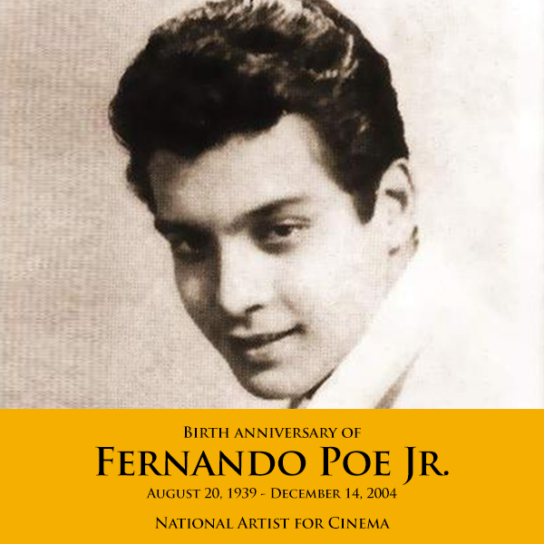 Happy birthday Fernando Poe Jr.
Today is the 76th birth anniversary of Fernando Poe Jr., National Artist for Cinema. 