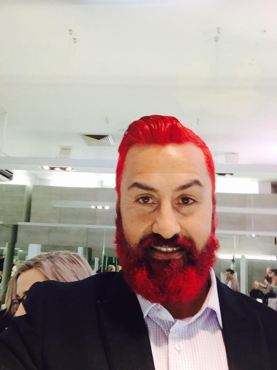 <a href="/BPongia/">Brendon Pongia</a> has taken the red beard challenge to the next level! Are you getting #Rediculous for #RedNoseDay tomorrow?